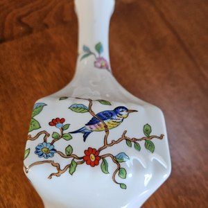 Aynsley Pembroke bone china bud vase floral bird England vintage